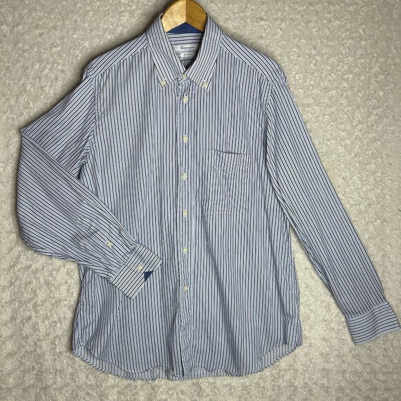 Camicissima Long Sleeve Striped Button Down Shirt Men's Size 44/17.5 Extra Large - Picture 7 of 8